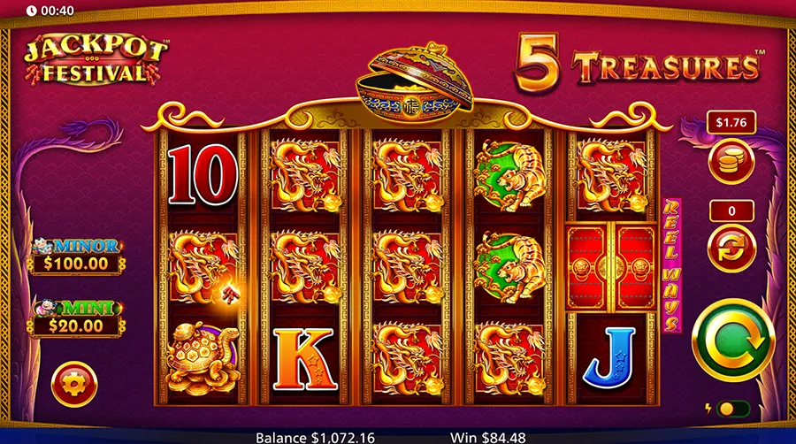 5 Treasures slot Grafica e Immagini