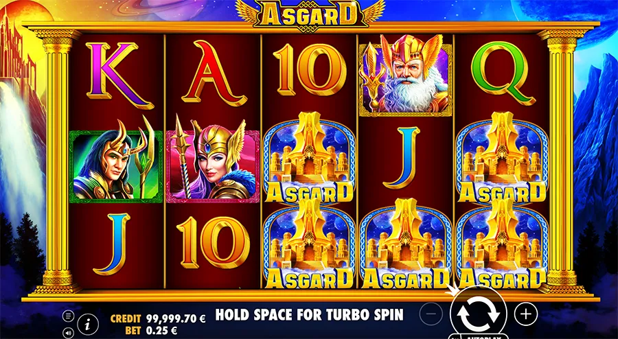 Grafica della slot Asgard