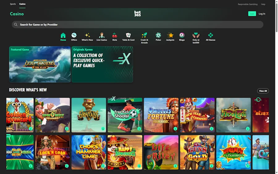 bet365 Casinò - Piattaforma di Gioco Premium
