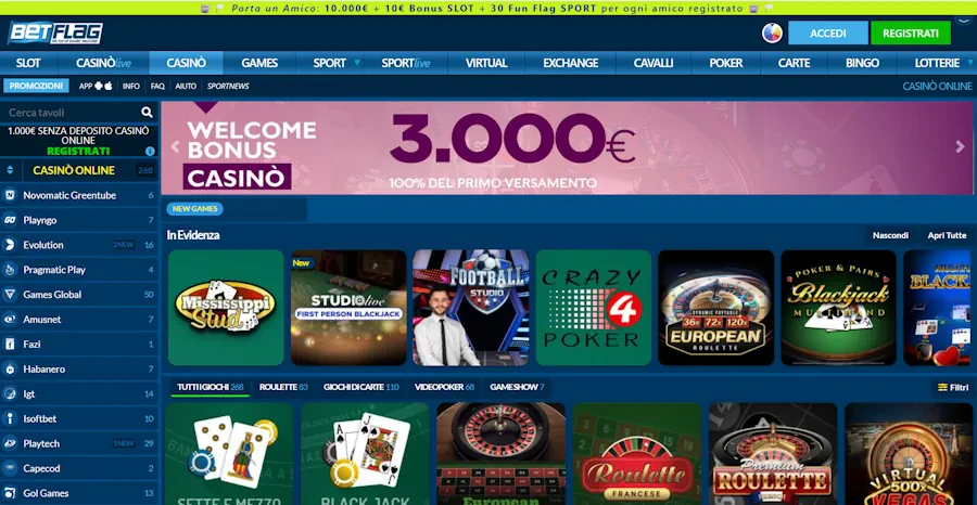 Betflag Casinò- Scelta Leader