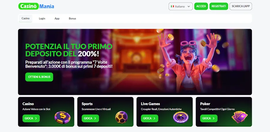 CasinoMania Casinò - Analisi di Casinò Consolidato