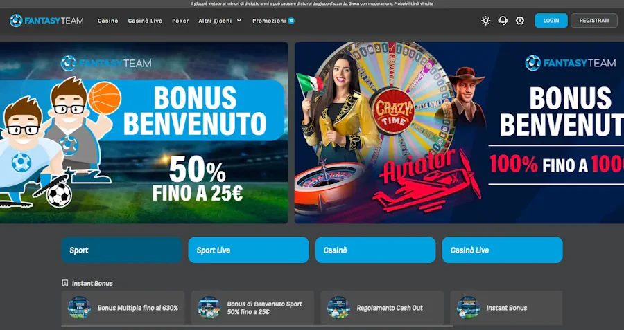 Fantasyteam Casinò - Recensione di Operatore Affidabile