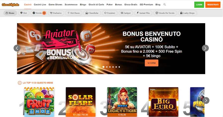 Gioco Digitale Casinò - Scelta Leader
