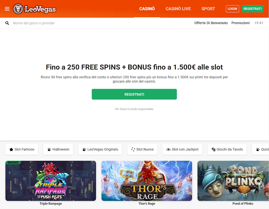 LeoVegas Casinò - Scelta Leader