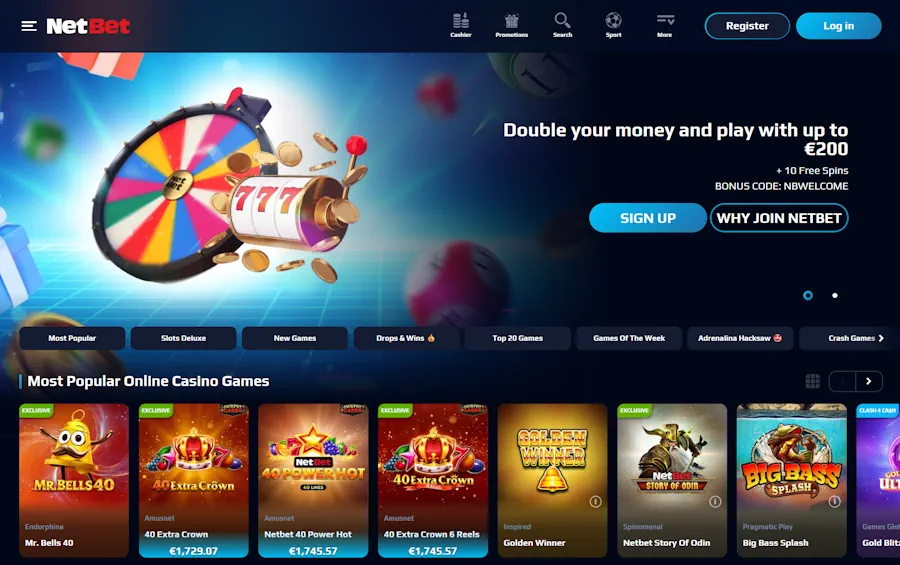 NetBet Casino - Scelta Leader