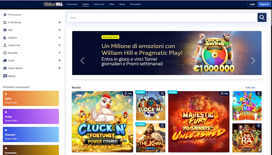 William Hill Casinò Italia - Analisi di Casinò Consolidato