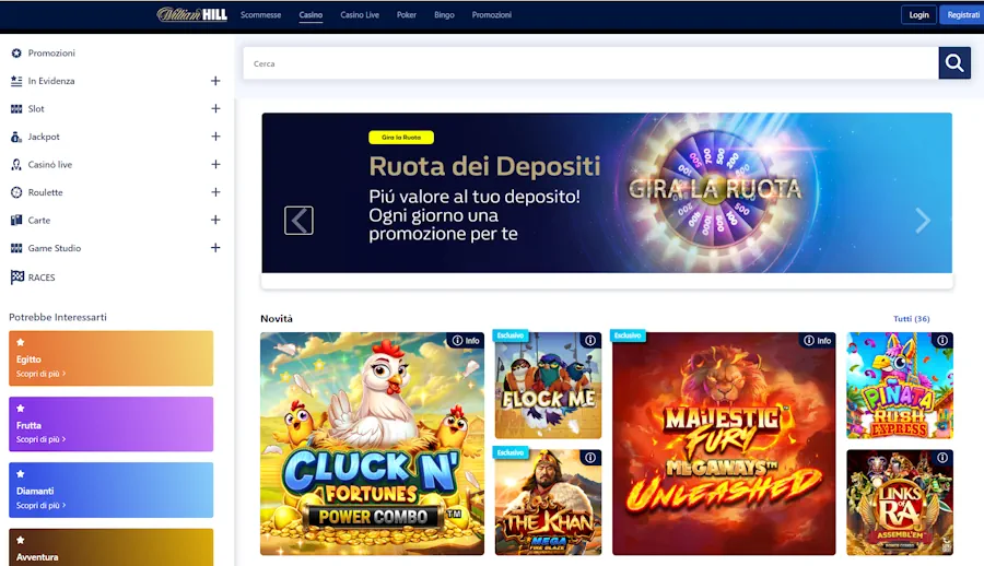 William Hill Casinò - Piattaforma di Gioco Premium