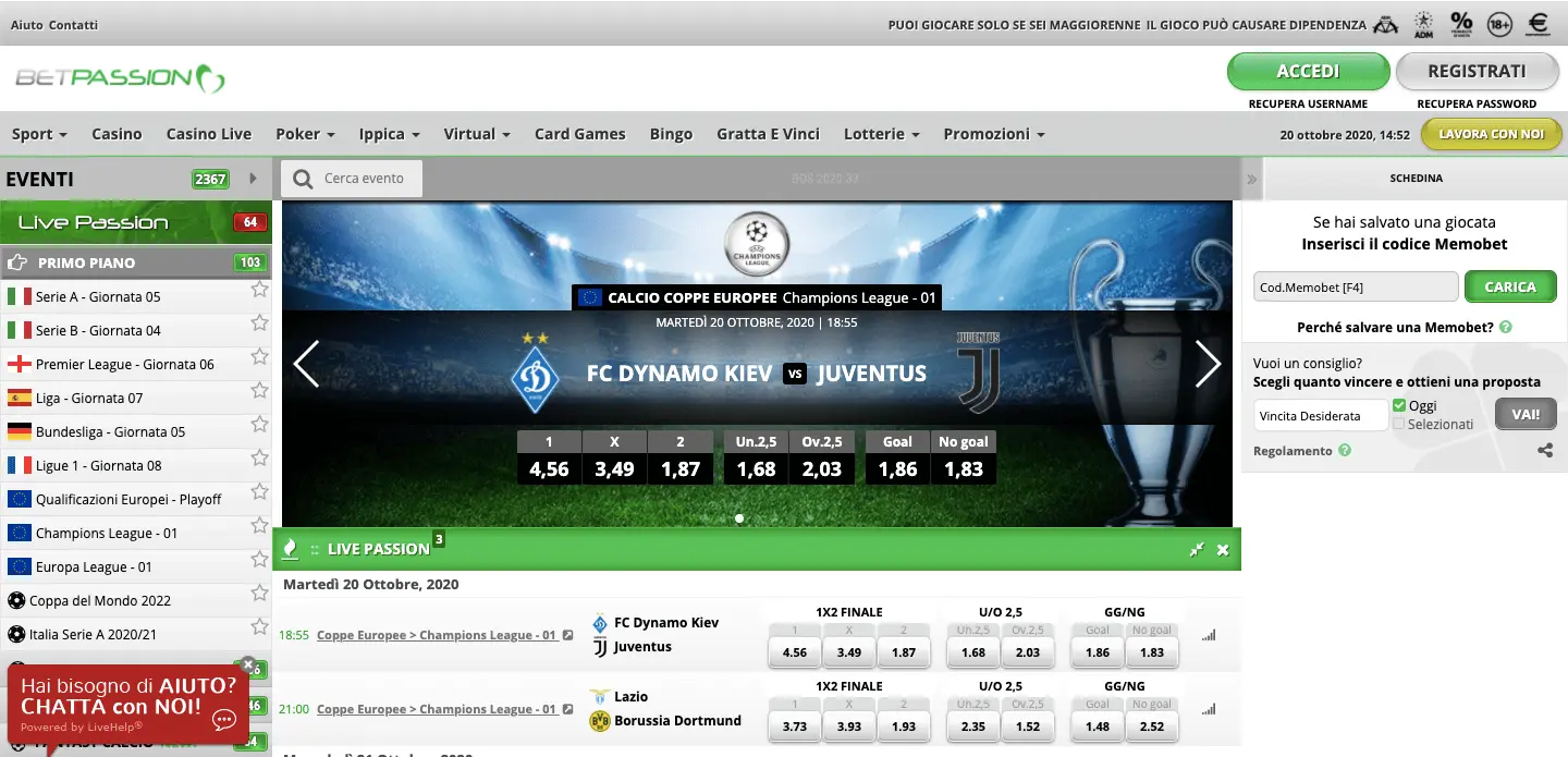 Betpassion Homepage