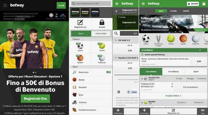 Betway app mobile screenshot Betway app mobile screenshot
