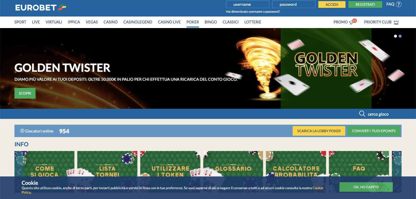 Eurobet Poker homepage Eurobet Poker homepage