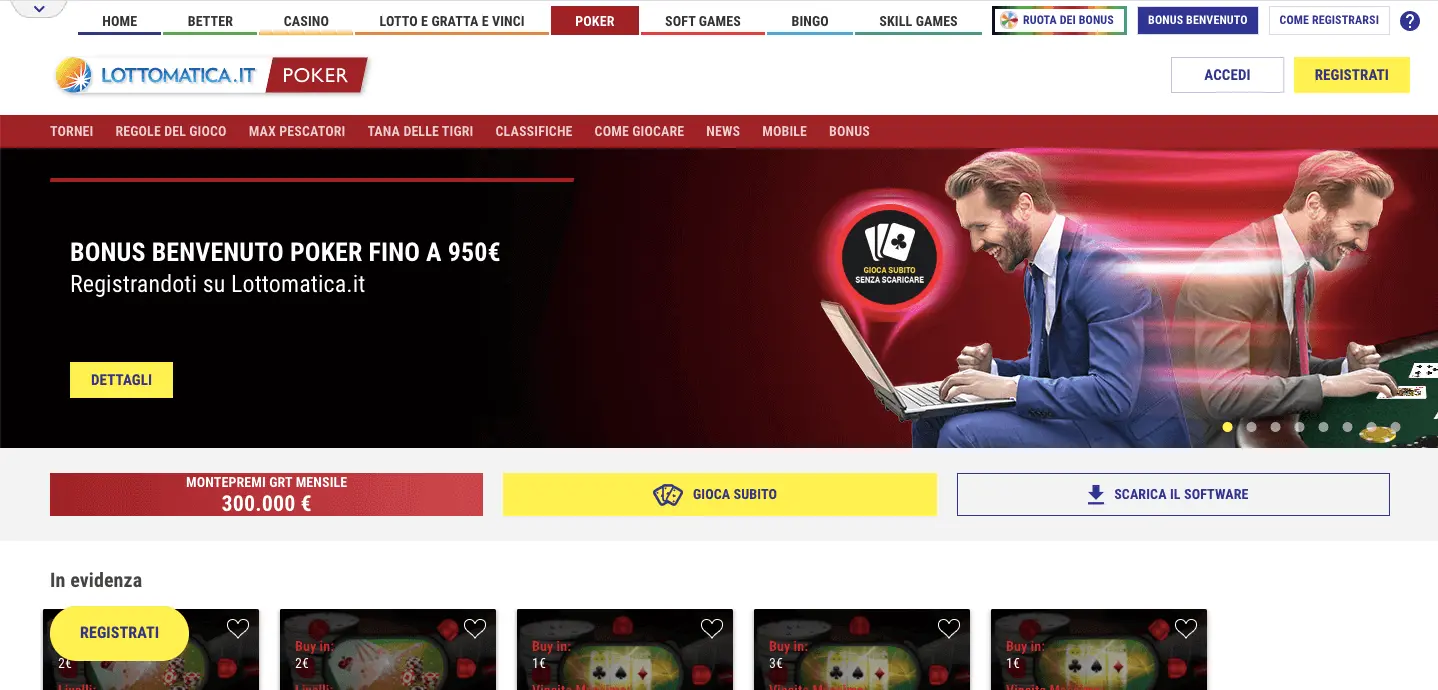 Lottomatica Poker homepage Lottomatica Poker homepage