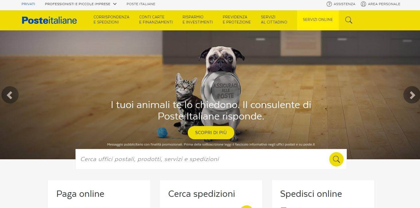 homepage del sito ufficiale di postepay.it postepay home