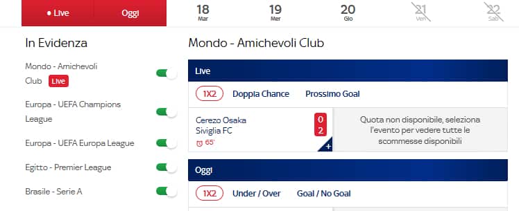 Scommesse calcio Sky Bet Scommesse calcio Sky Bet