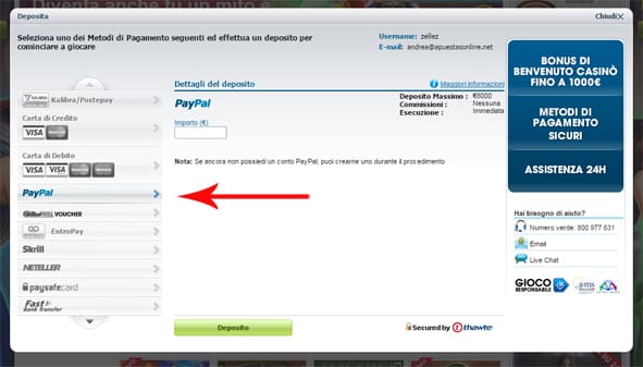 william hill deposito paypal