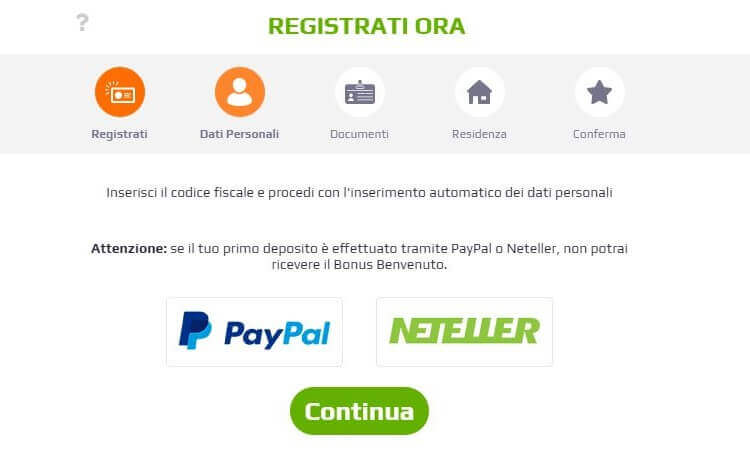 registrazione netbet