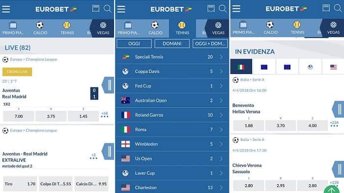 Download Applicazione Eurobet scommesse