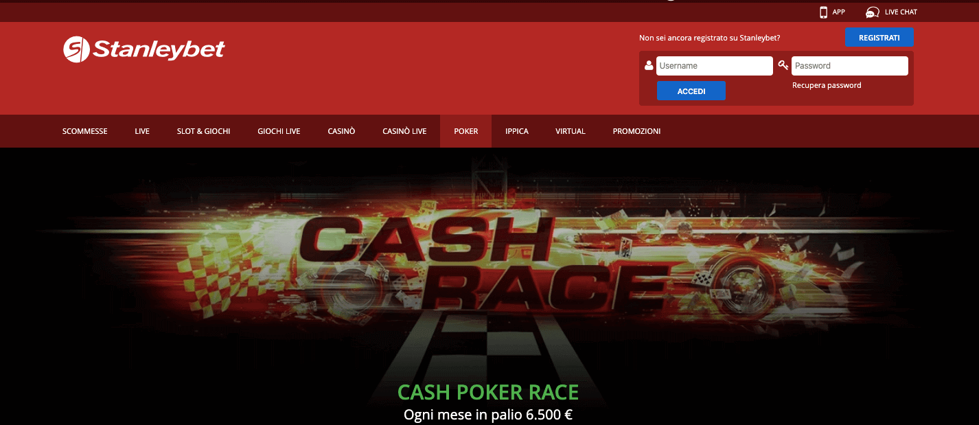 Stanleybet Poket homepage