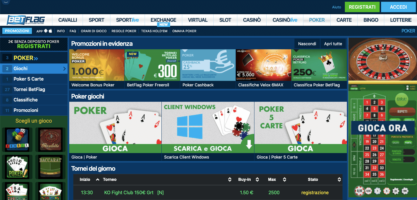 Betflag homepage