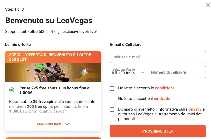 LeoVegas Casinò registrati