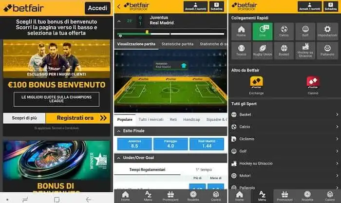 Scarica lapplicazione Betfair