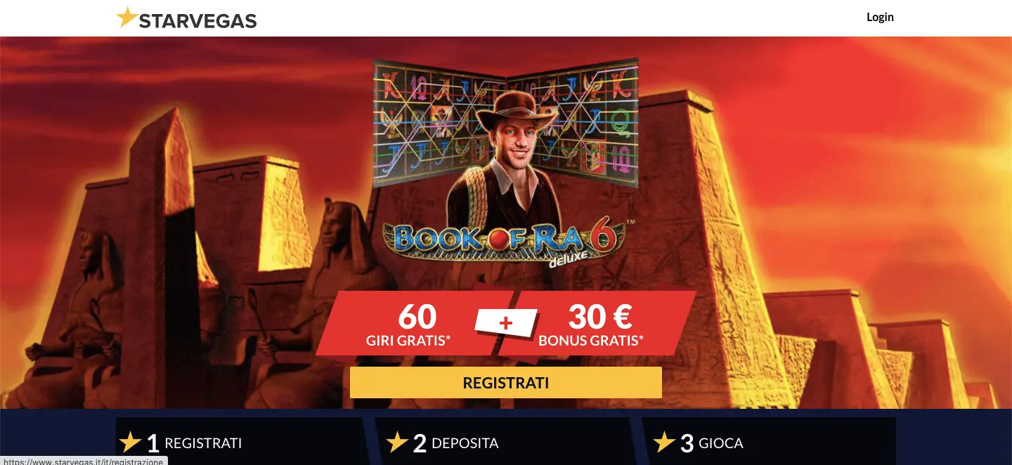 StarVegas homepage