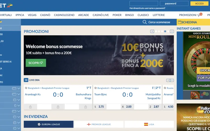 eurobet home